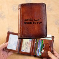 Thumbnail for Born To Fly Glider Designed Leather Wallets