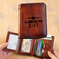 Thumbnail for GlobeMaster C-17 & Plane Designed Leather Wallets