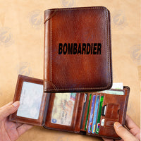 Thumbnail for Bombardier & Text Designed Leather Wallets