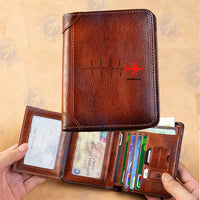 Thumbnail for Aviation Heartbeats Designed Leather Wallets