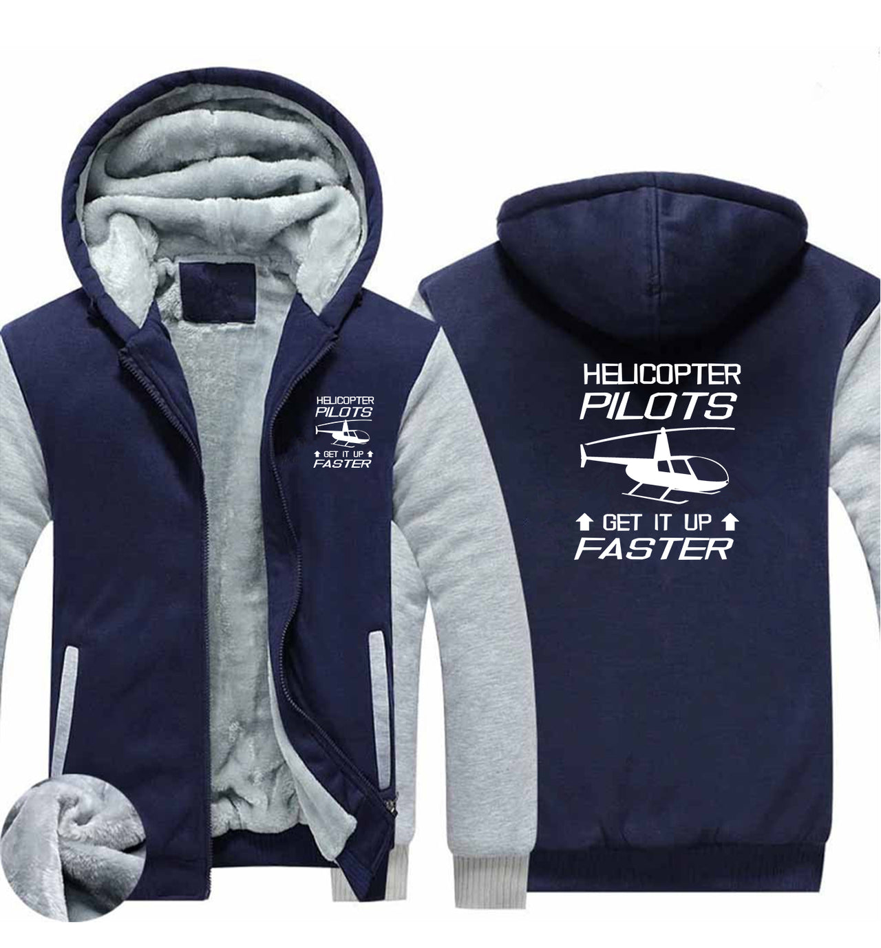 Helicopter Pilots Get It Up Faster Designed Zipped Sweatshirts