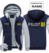 Thumbnail for Pilot & Stripes (3 Lines) Designed Zipped Sweatshirts