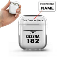 Thumbnail for Cessna 182 & Plane Designed Transparent Earphone AirPods Cases