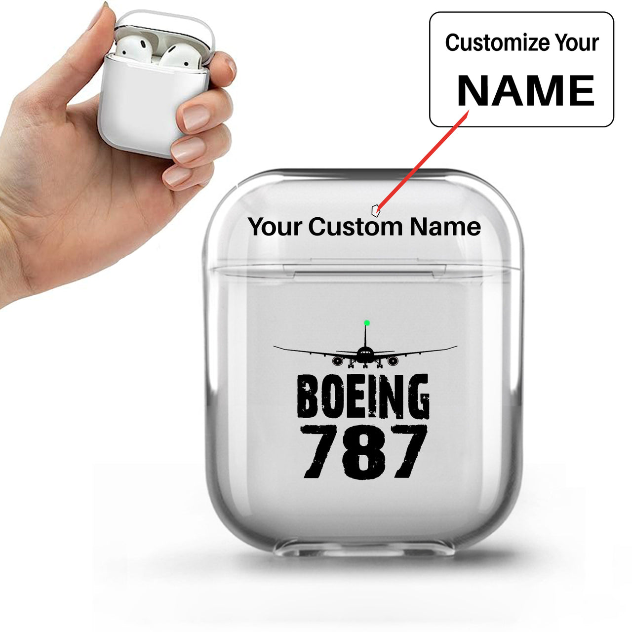 Boeing 787 & Plane Designed Transparent Earphone AirPods Cases