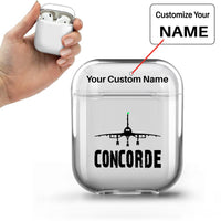 Thumbnail for Concorde & Plane Designed Transparent Earphone AirPods Cases