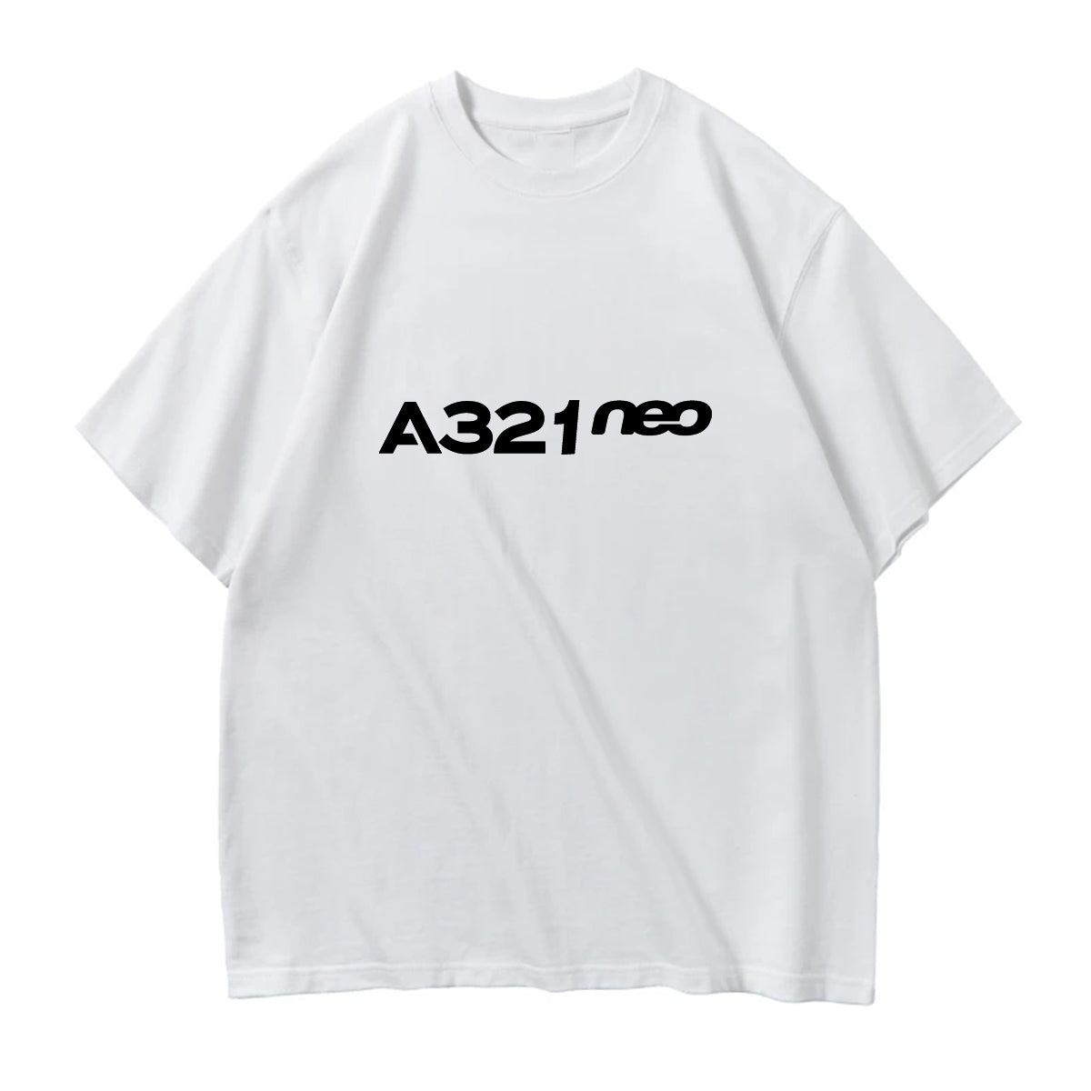 A321neo & Text Designed Relax Fit T-Shirts