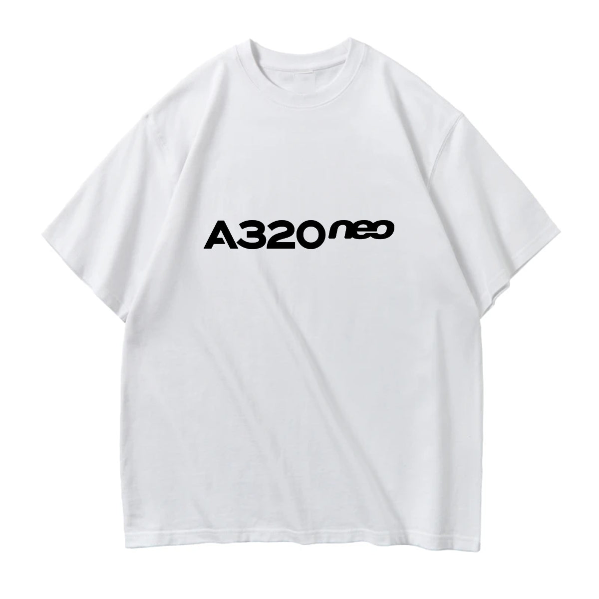 A320neo & Text Designed Relax Fit T-Shirts