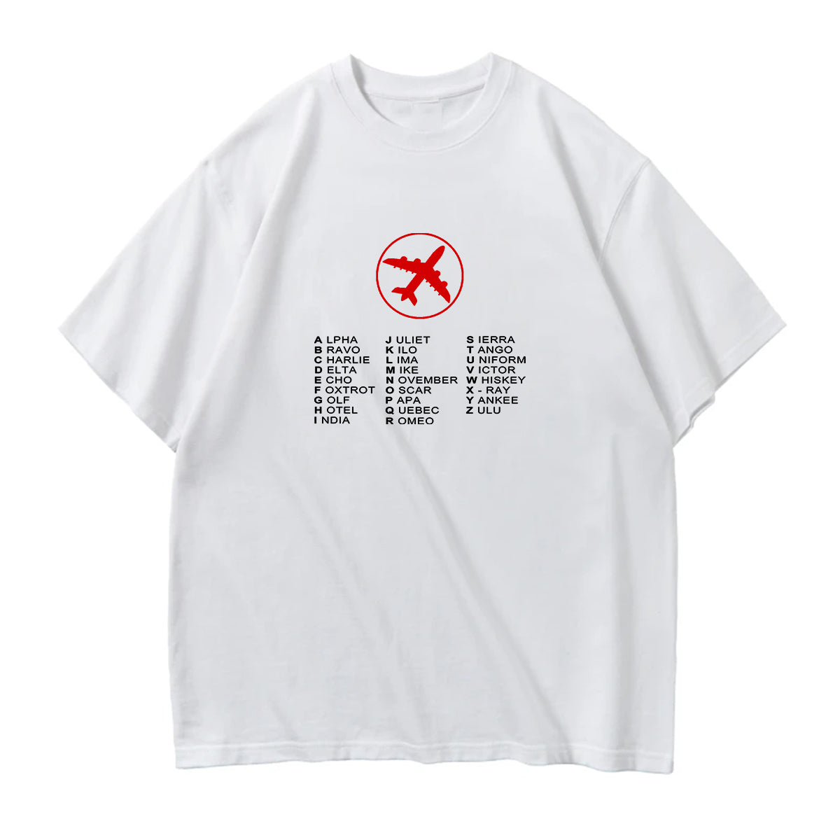 Aviation Alphabet 2 Designed Relax Fit T-Shirts