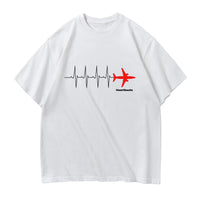 Thumbnail for Aviation Heartbeats Designed Relax Fit T-Shirts