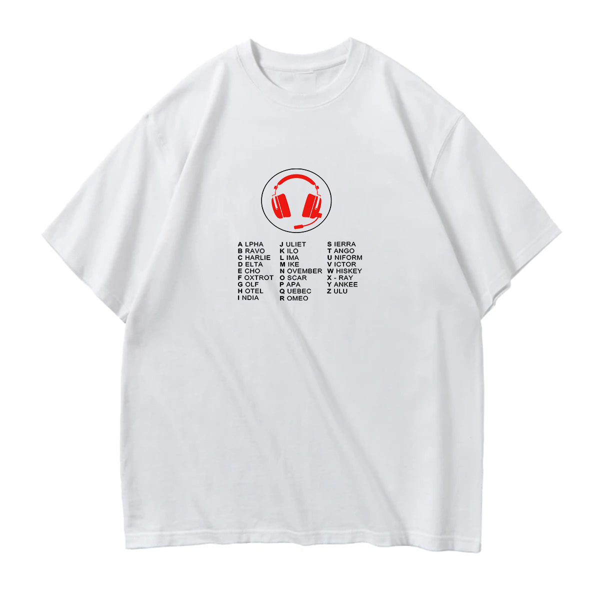 Aviation Alphabet 3 Designed Relax Fit T-Shirts