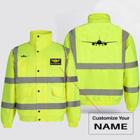 Thumbnail for Boeing 777 Silhouette Designed Reflective Winter Jackets