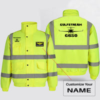 Thumbnail for Gulfstream G650 & Plane Designed Reflective Winter Jackets