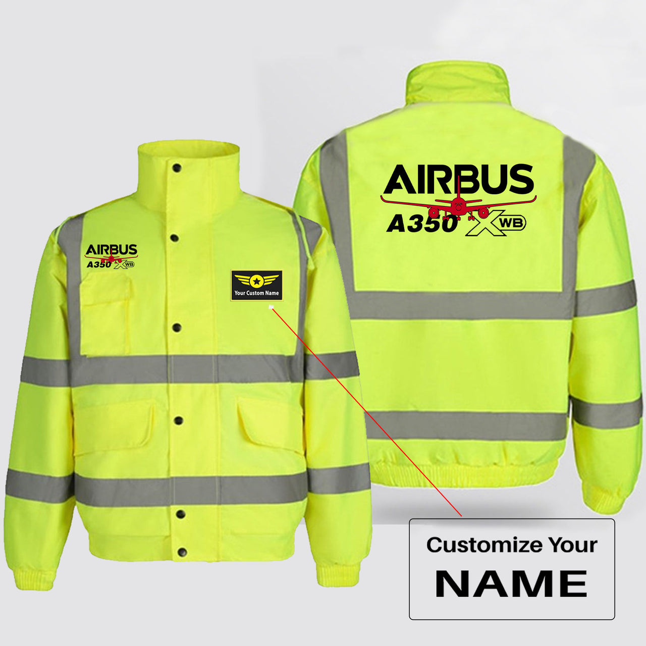 Amazing Airbus A350 XWB Designed Reflective Winter Jackets