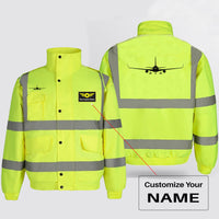 Thumbnail for Boeing 767 Silhouette Designed Reflective Winter Jackets