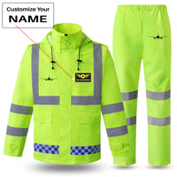 Thumbnail for Airbus A320 Silhouette Designed Reflective Waterproof Rainsuit Set