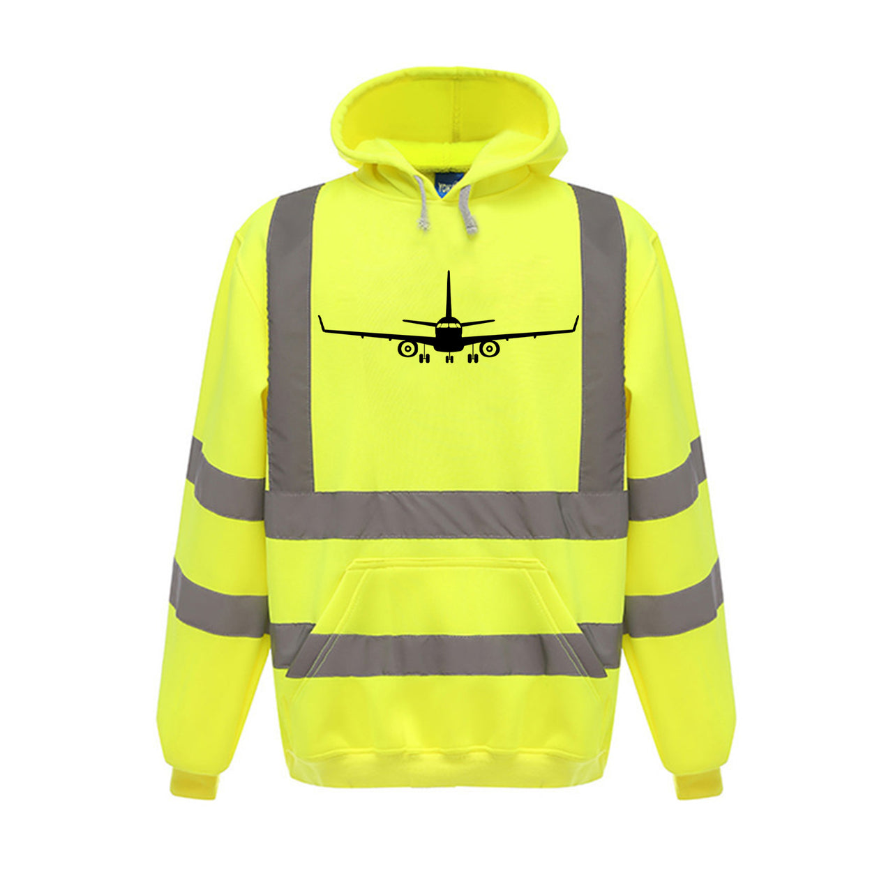 Embraer E-190 Silhouette Plane Designed Reflective Hoodies