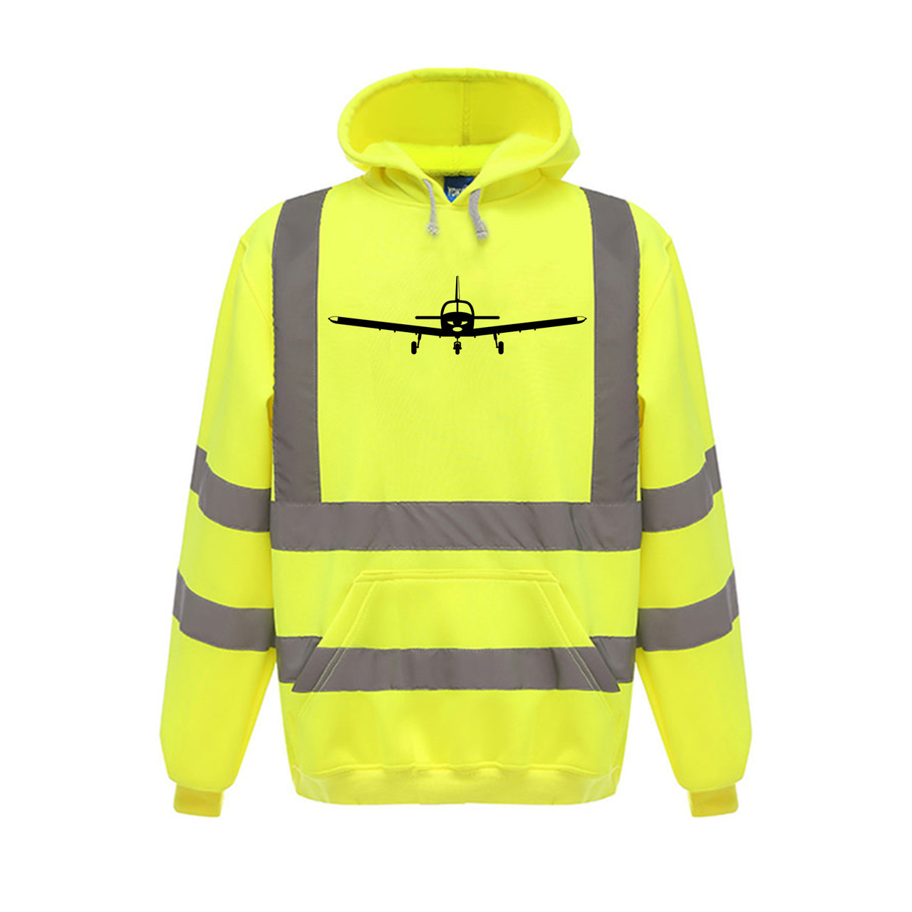 Piper PA28 Silhouette Plane Designed Reflective Hoodies