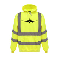 Thumbnail for Piper PA28 Silhouette Plane Designed Reflective Hoodies