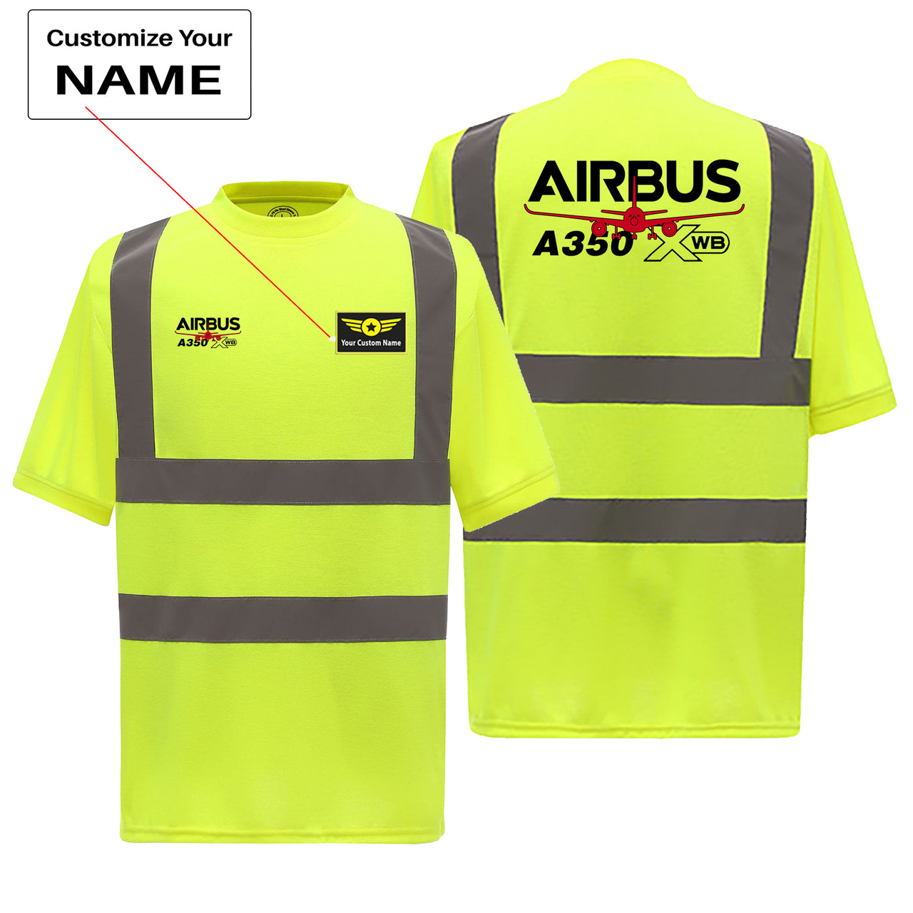 Amazing Airbus A350 Designed Reflective T-Shirts