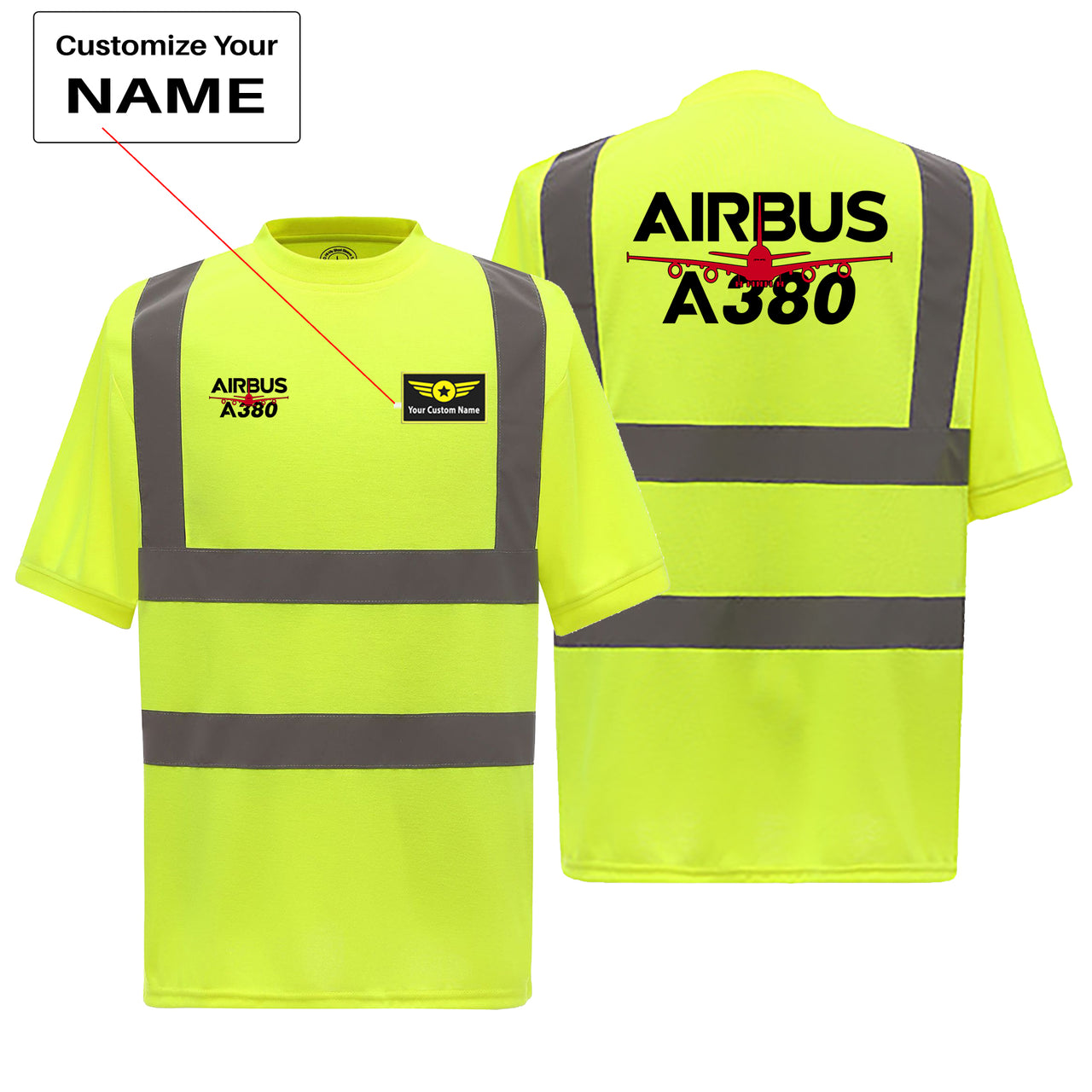 Amazing Airbus A380 Designed Reflective T-Shirts