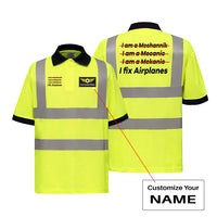 Thumbnail for I Fix Airplanes Designed Reflective Polo T-Shirts