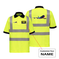 Thumbnail for Multicolor Airplane Designed Reflective Polo T-Shirts