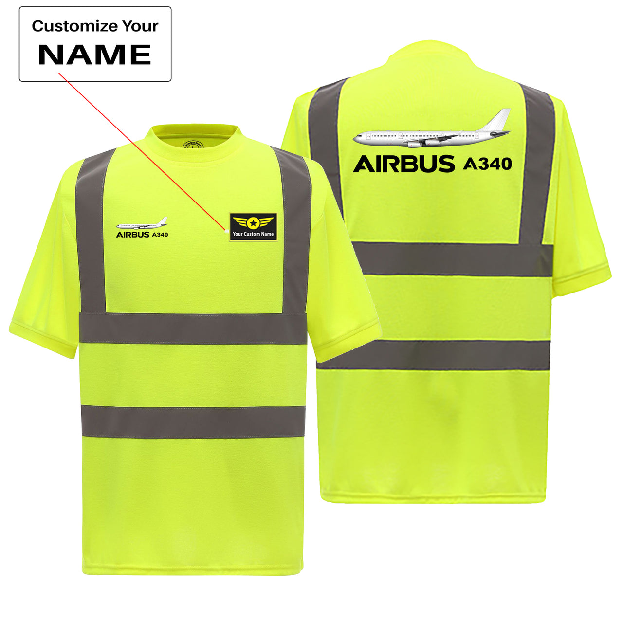 The Airbus A340 Designed Reflective T-Shirts