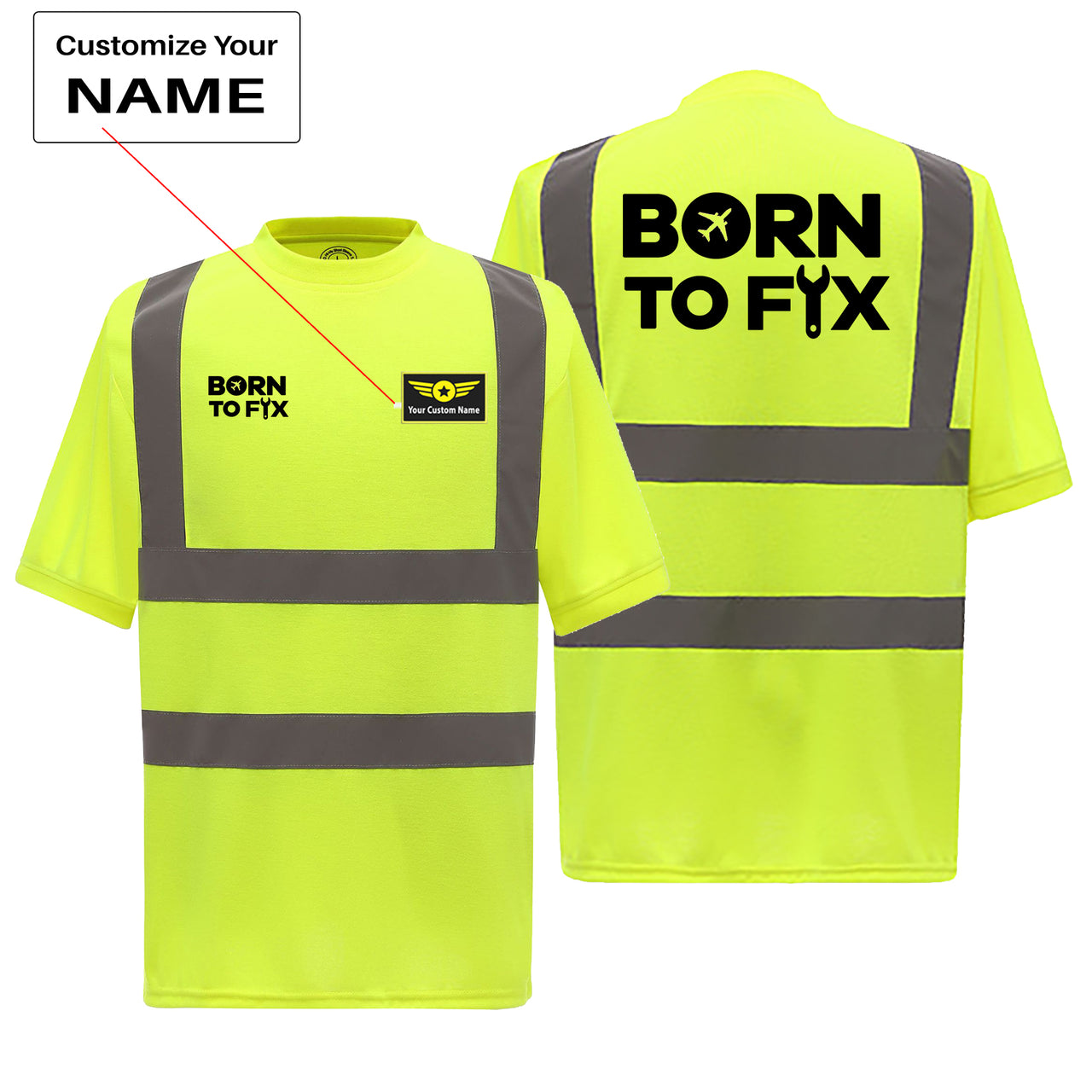 Born To Fix Airplanes Designed Reflective T-Shirts