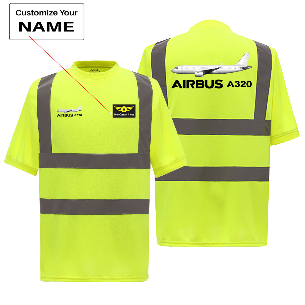 The Airbus A320 Designed Reflective T-Shirts