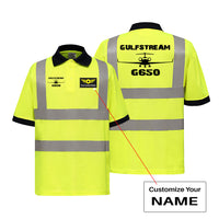 Thumbnail for Gulfstream G650 & Plane Designed Reflective Polo T-Shirts