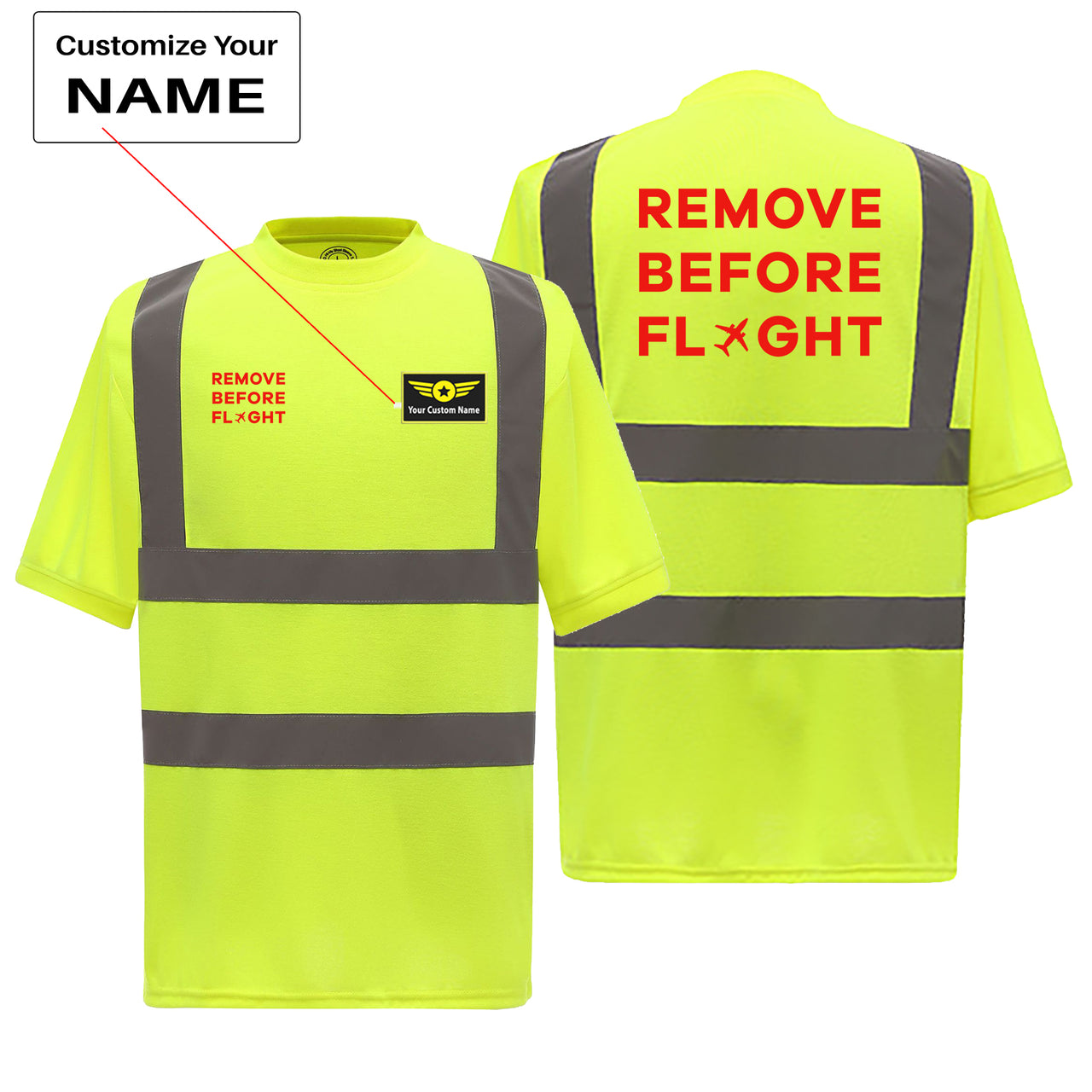 Remove Before Flight Designed Reflective T-Shirts