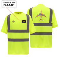 Thumbnail for Colourful Airplane Designed Reflective T-Shirts