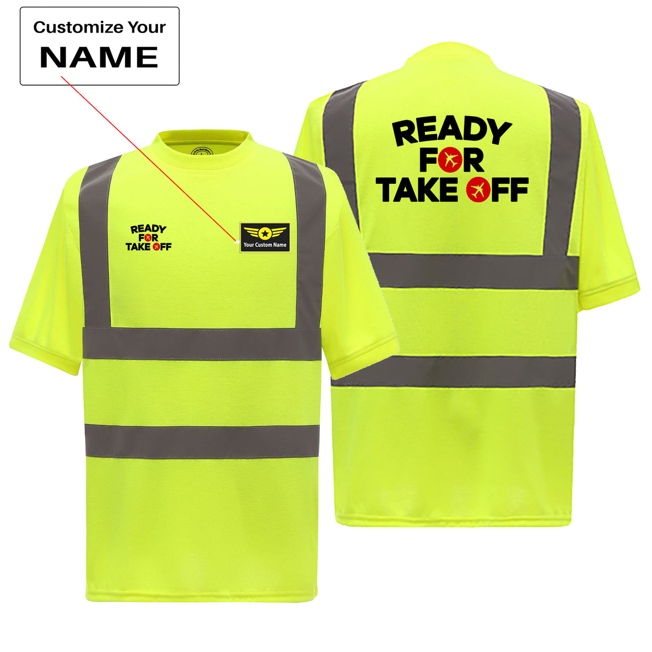 Ready For Takeoff Designed Reflective T-Shirts