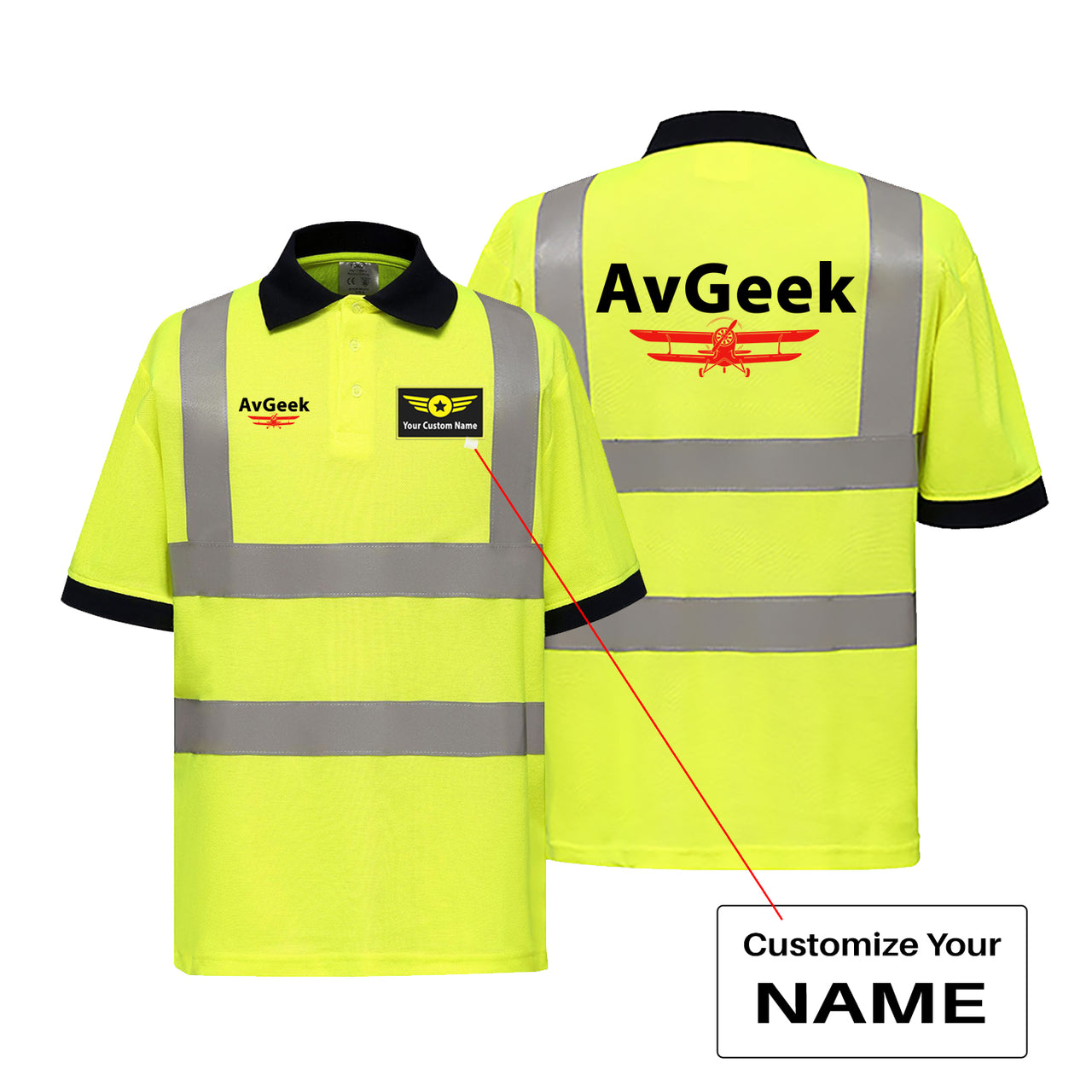 Avgeek Designed Reflective Polo T-Shirts