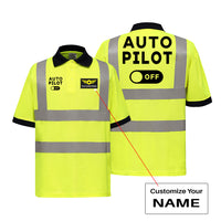 Thumbnail for Auto Pilot Off Designed Reflective Polo T-Shirts