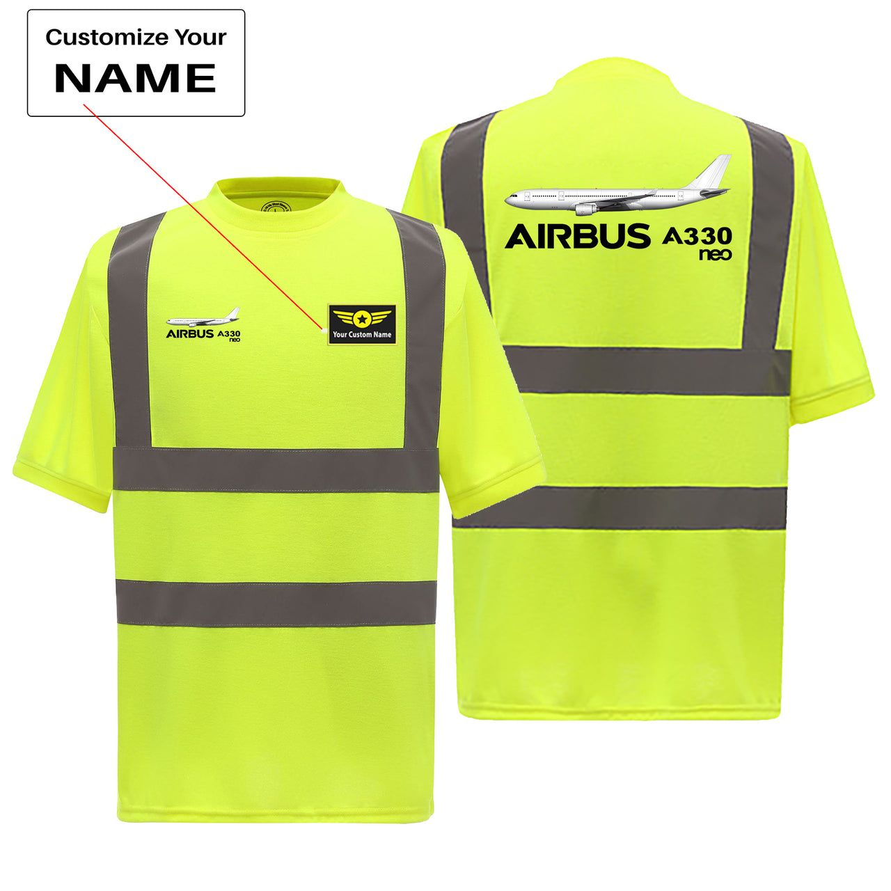 The Airbus A330neo Designed Reflective T-Shirts