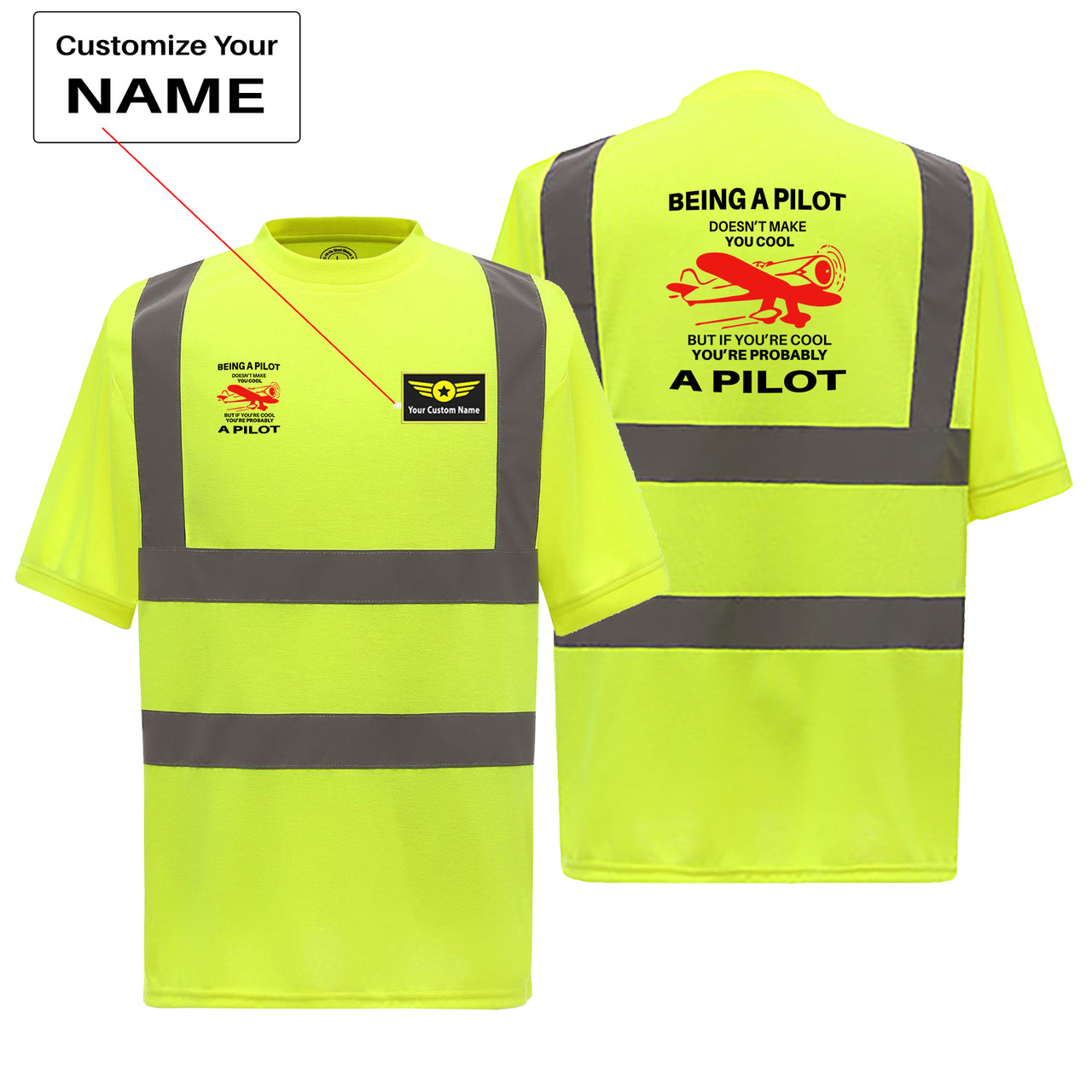 If You're Cool You're Probably a Pilot Designed Reflective T-Shirts