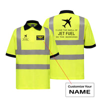 Thumbnail for I Love The Smell Of Jet Fuel In The Morning Designed Reflective Polo T-Shirts