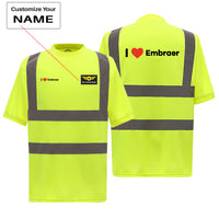 Thumbnail for I Love Embraer Designed Reflective T-Shirts