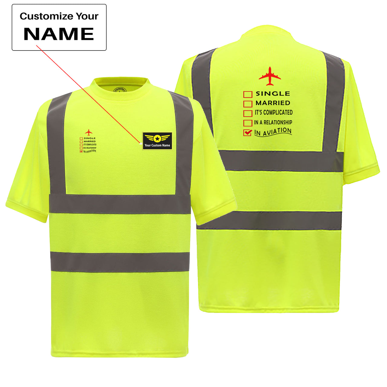 In Aviation Designed Reflective T-Shirts