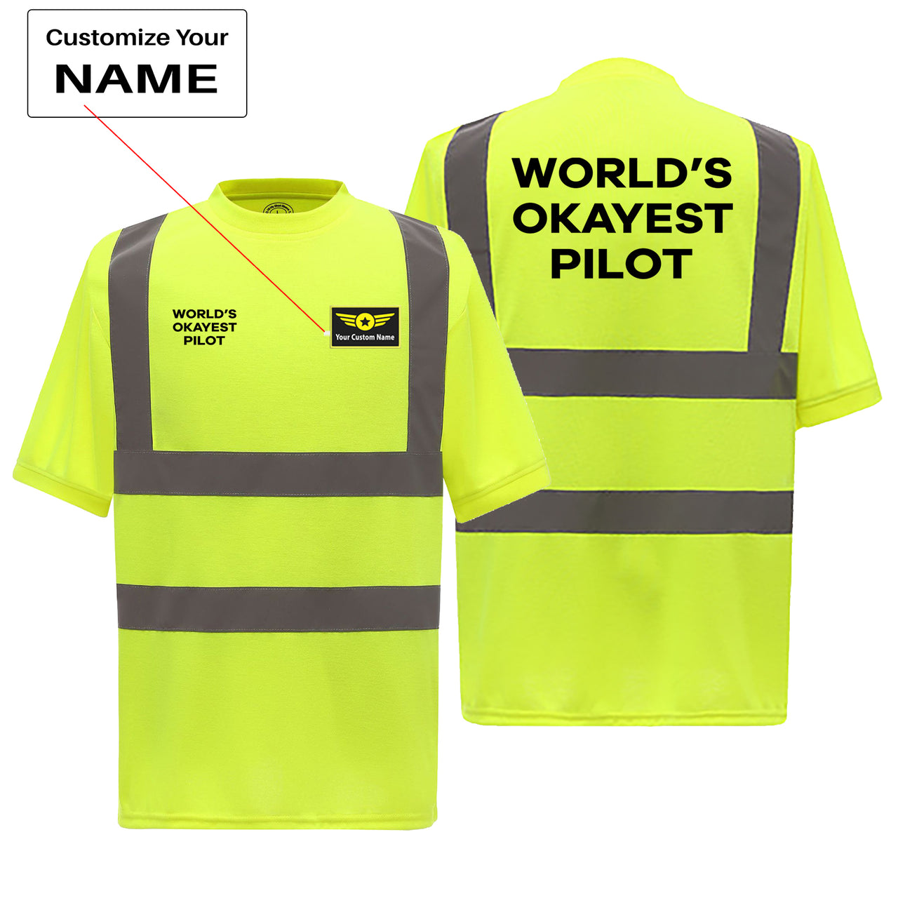 World's Okayest Pilot Designed Reflective T-Shirts