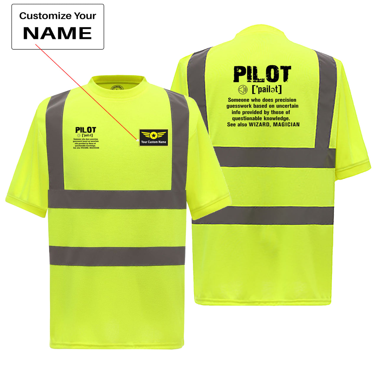 Pilot [Noun] Designed Reflective T-Shirts