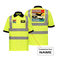 Thumbnail for Husband & Dad & Pilot & Legend Designed Reflective Polo T-Shirts