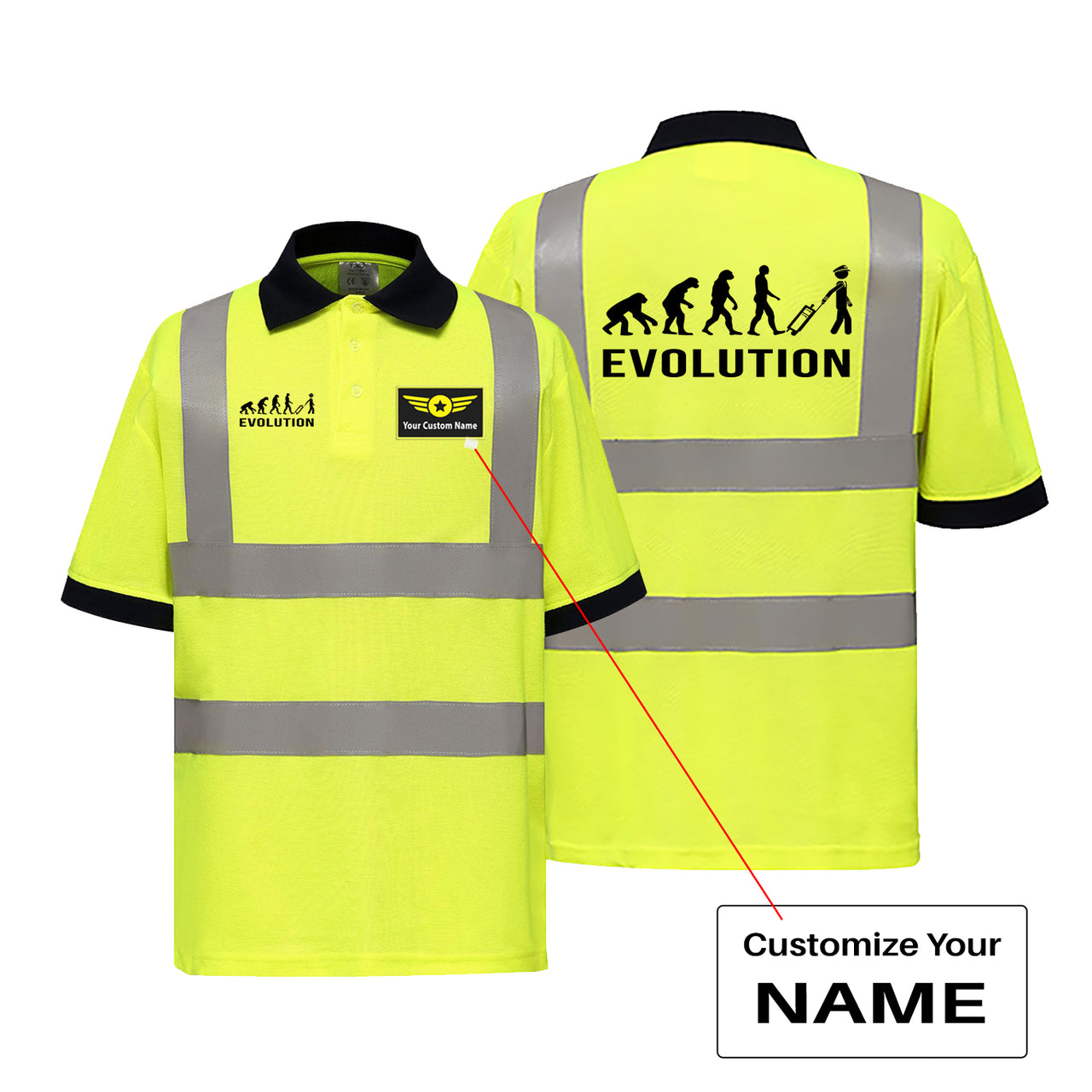 Pilot Evolution Designed Reflective Polo T-Shirts