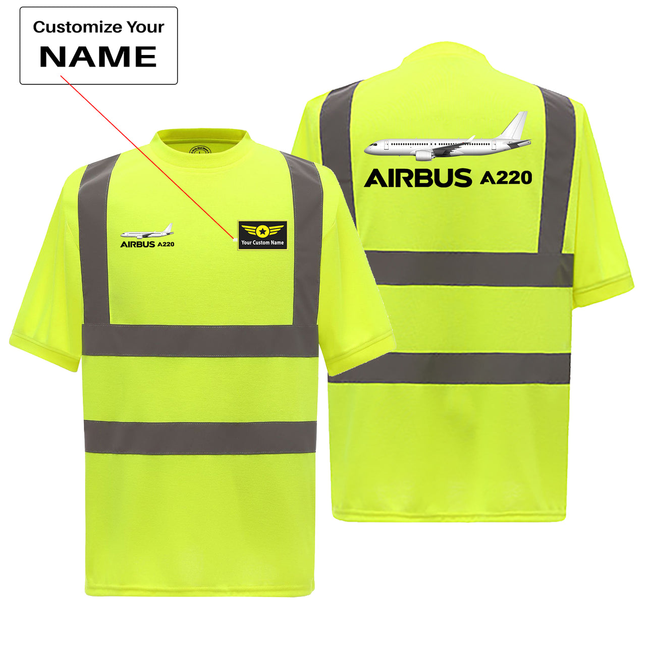 The Airbus A220 Designed Reflective T-Shirts