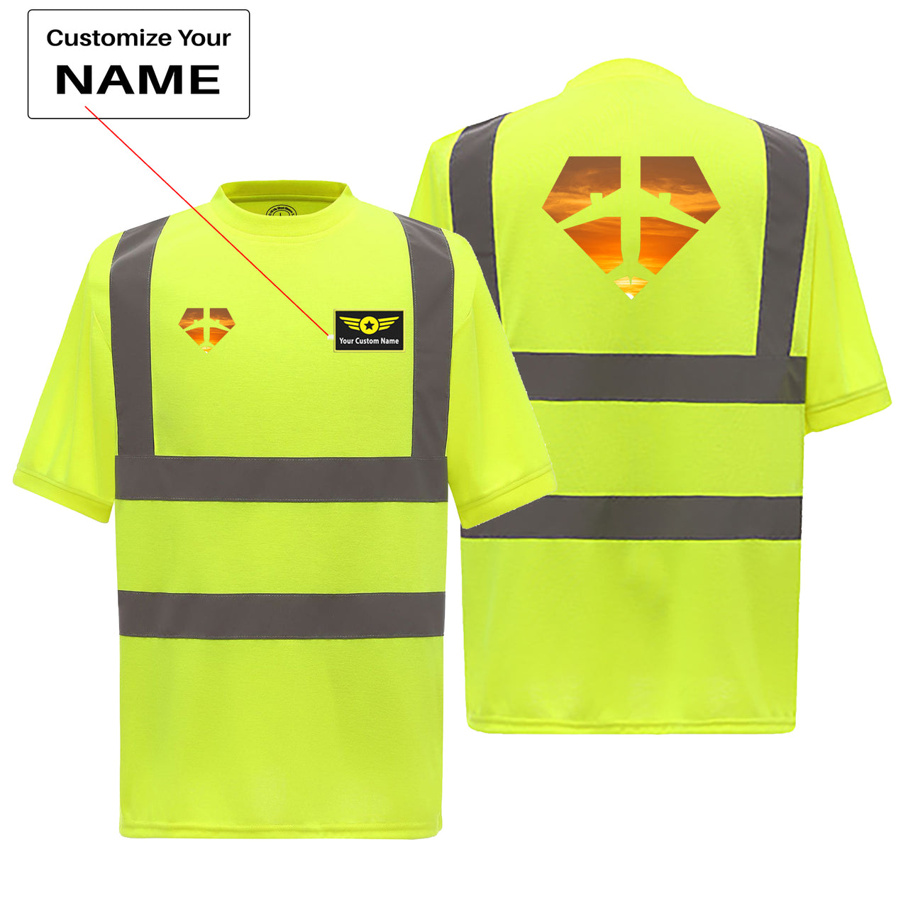 Supermen of The Skies (Sunset) Designed Reflective T-Shirts