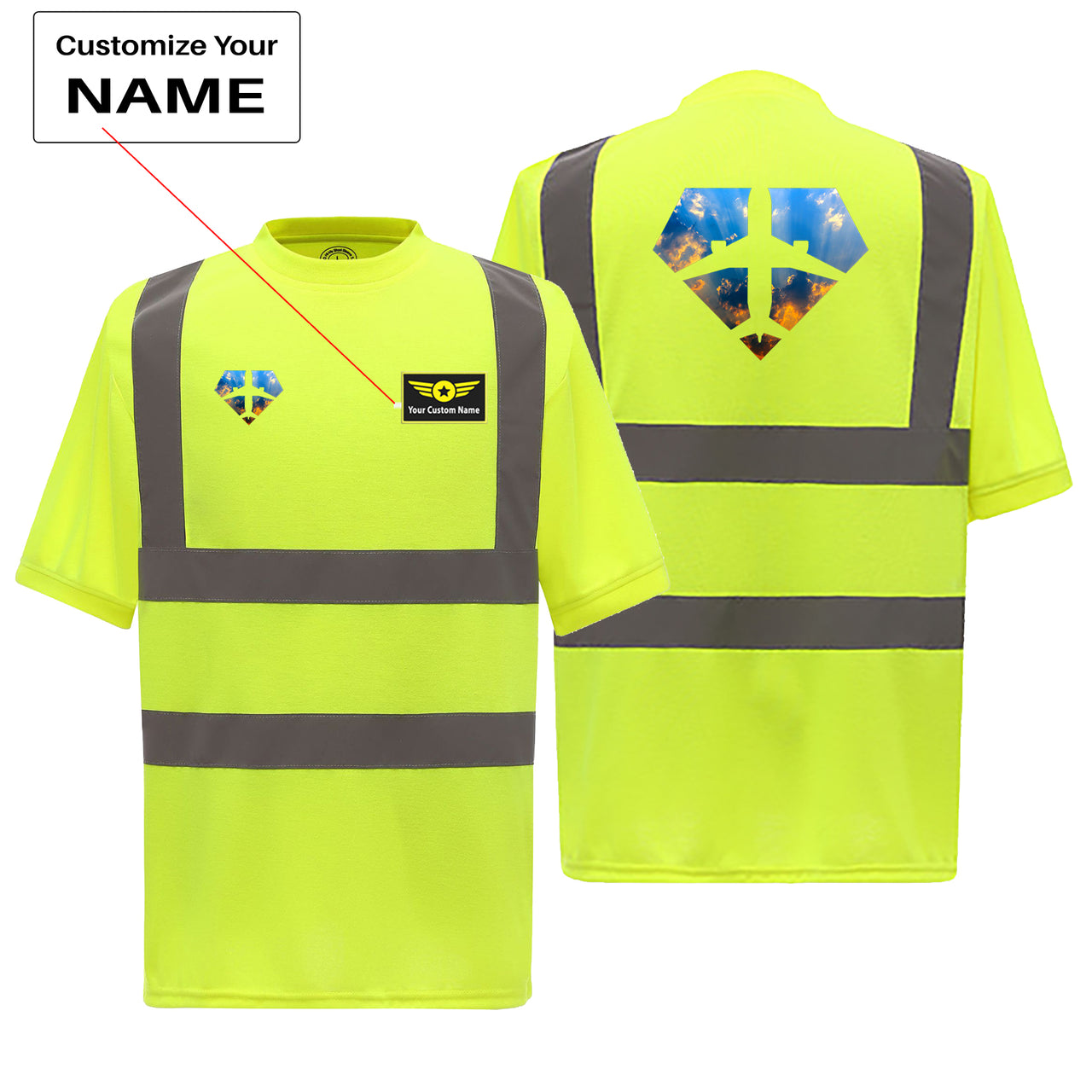 Supermen of The Skies (Sunrise) Designed Reflective T-Shirts