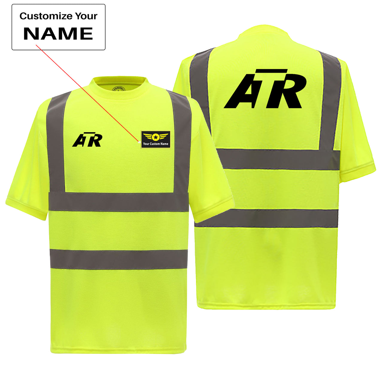 ATR & Text Designed Reflective T-Shirts