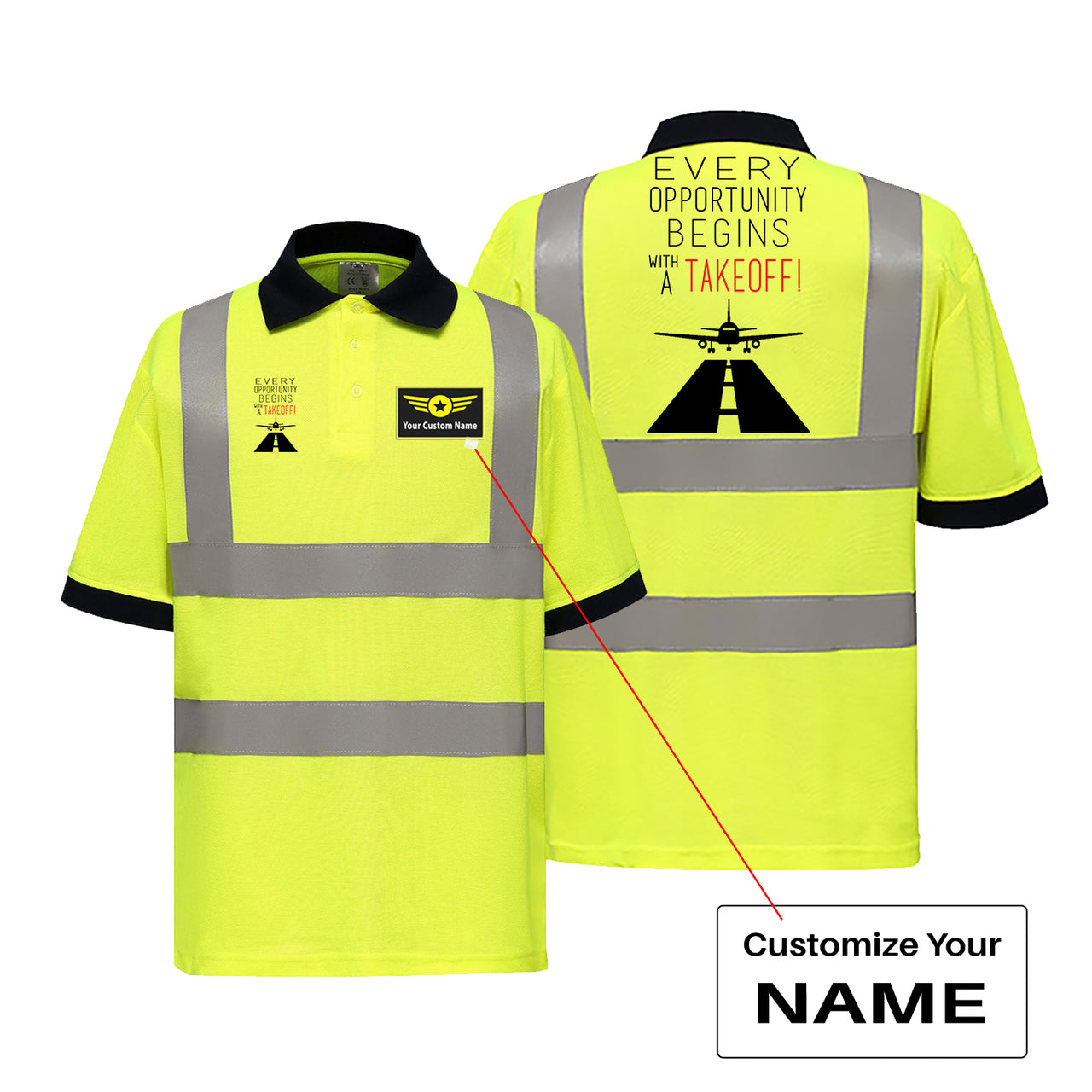 Every Opportunity Designed Reflective Polo T-Shirts