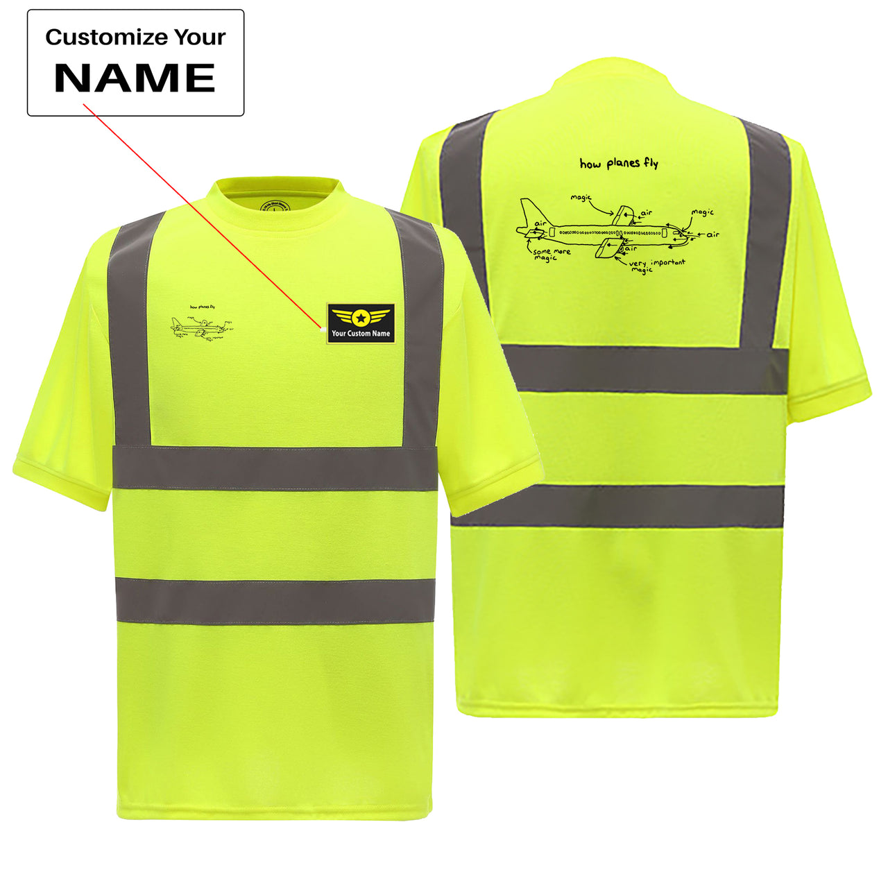 How Planes Fly Designed Reflective T-Shirts